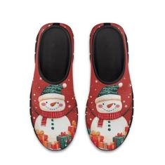 Imagem de GOSTONG Tênis masculino casual sem cadarço mocassim fácil antiderrapante respirável malha legal tênis de corrida para homens preto EUA 34-48, Boneco de neve, 36