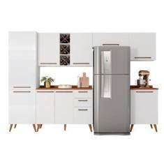 Imagem de Armário De Cozinha Completa Com Adega 9 Portas 4 Gavetas Favorita Bran