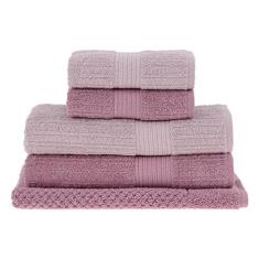 Imagem de jogo toalhas banho buddemeyer 5p fio penteado rosa 0117