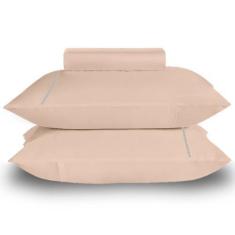 Imagem de Jogo de Cama King Size 3 Peças Percal 200 Fios Lençol e Fronha Toque M