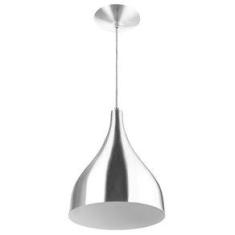 Imagem de Lustre Pendente Gota Pequena De Alumínio 21cm Escovado