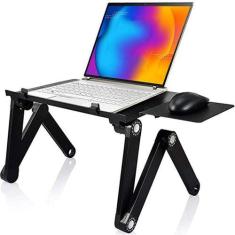 Imagem de Mesa Para Notebook Laptop Computador Articulável Dobrável Multifuncion