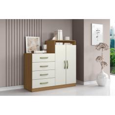 Imagem de Cômoda 4 Gavetas 2 Porta Londres Atacama Off White - Aramóveis