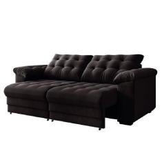 Imagem de Sofá Retrátil e Reclinável Bipartido 3 Lugares 2,30m Suede Veludo Coli