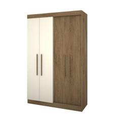 Imagem de Guarda Roupa 4 Portas 2 Gavetas Amêndoa/ Off White Mopar