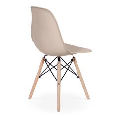 Imagem de Conjunto Mesa de Jantar Laura 100cm  com 4 Cadeiras Charles Eames - Nude