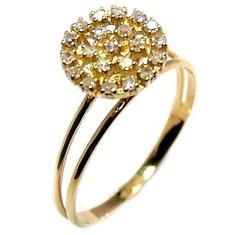 Imagem de Anel em ouro amarelo 18k com diamantes - Chuveiro - 2ANB0367