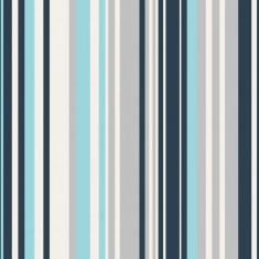 Imagem de Papel de Parede Listrado Cores Frias para Sala 57x270cm