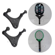 Imagem de 2 Suporte De Parede Para Raquete Tenis E Beach Tênis Universal - R3d