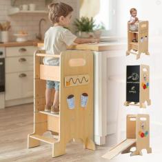 Imagem de Banqueta de cozinha multifuncional Toddler Tower FlyingBoom 4 em 1