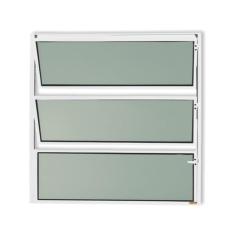 Imagem de Janela de Alumínio Basculante 60x60cm Vidro Mini Boreal Master Brimak Branco