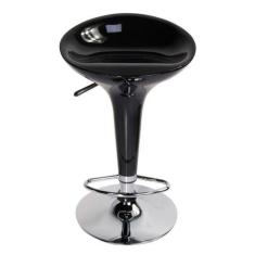 Imagem de Banqueta bar em abs base aço cromado preta - Kala