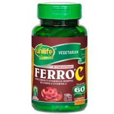 Imagem de Ferro com Vitamina C 60 cápsulas Unilife