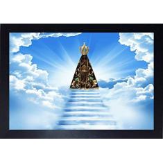 Imagem de Quadro Religioso Nossa Senhora Aparecida 30x20cm com Moldura e Vidro