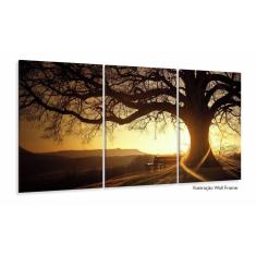 Imagem de Quadros Decorativos Pôr do Sol Arvore Sala Quarto 120x60 3 p