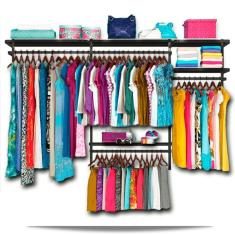 Imagem de Roupeiro aramado quarto pequeno closet feminino solteiro 2,50 PT