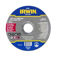 Imagem de 3 Disco Abrasivo Corte Fino 115mm 4.1/2x1mm Irwin Iw401451
