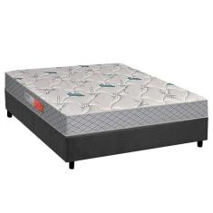 Imagem de Conjunto Box Casal: Colchão Espuma Plumatex D26 Falcon Firme + Base CRC Suede Gray(138x188)