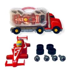 Imagem de Caminhao Pit Stop Senninha Brinquedo Infantil - Pak Toys