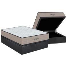 Imagem de Cama Box Baú Casal: Colchão Espuma D45 Orthoflex  Genova + Base CRC Su