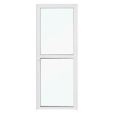 Imagem de Porta de Giro em Alumínio Branco 2 Vidros 210x80x4 cm Direita Nobre CR