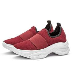 Imagem de Tenis Sneaker Unissex Com Elástico Transpassado e Solado Robusto