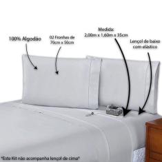 Imagem de Lençol Queen 400 Fios 3 Peças