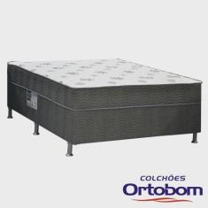 Imagem de Cama Box Conjugada Casal Molas Spring Dream Ortobom 43x188x138