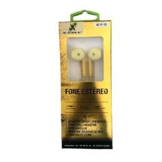 Imagem de Fone de ouvido p3 estéreo uricular microfone x-cell xc-f-15, Verde