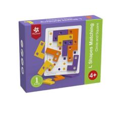 Imagem de Jogo de tabuleiro Puzzle Pinwheel em forma de L Matching 4+ Years - Wo