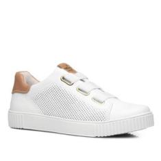 Imagem de Tenis Pegada Feminino em Couro Branco 219015-03-Feminino