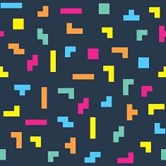 Imagem de Papel de Parede Tetris Navy