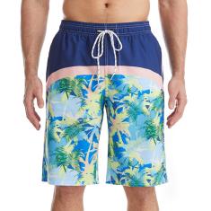 Imagem de Moda masculina nova calça esportiva estampada de natação esportiva casual solta calça de praia