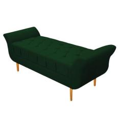 Imagem de Recamier Estofado Ari 195 Cm King Size Suede Verde - Doce Sonho Móveis