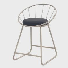 Imagem de Banqueta Sunset Baixa Cadeira Metal Champanhe Luxo