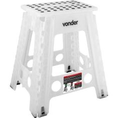 Imagem de Banqueta Plástica Dobrável 450mm até 150kg Transparente VONDER