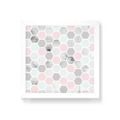 Imagem de Arte Maníacos Quadro Decorativo Favo Escandinavo - 30x30cm (Moldura em laca )