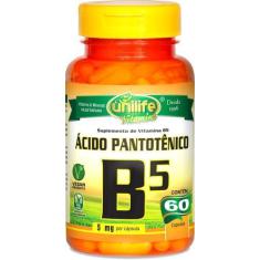 Imagem de Vitamina B5 Ácido Pantotênico Unilife 60 Cápsulas De 500Mg