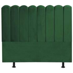 Imagem de Cabeceira Nuvem Cama Box King 195 cm Alanis Suede Verde