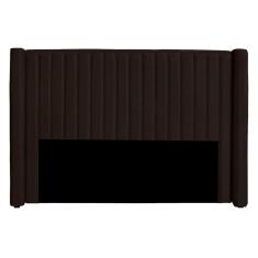 Imagem de Cabeceira Casal King Size Estofada Para Cama Box Alicia Veludo Cor Marrom
