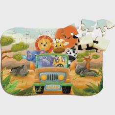 Imagem de Quebra-Cabeça Safari - 48 peças - Madeira - 2501 - Brincadeira De Criança