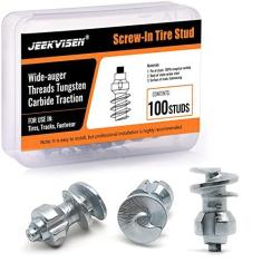 Imagem de JEEKVISEN Parafusos de pneu, pontas de carboneto de neve com parafuso, parafusos de pneus de roda para andar e tênis de corrida, bicicletas de montanha e gordas, scooters, automóveis, captadores, ATV/UTVs, motocicletas esportivas, carregadores, tratores