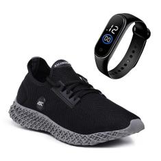 Imagem de Tênis Masculino Conforto, Desempenho e Versatilidade para uma vida Ativa + Relógio Digital Fino-Masculino