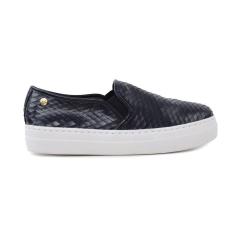 Imagem de Tênis Feminino Giulia Domna Couro Escamado Preto - 327.75-Feminino