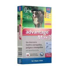 Imagem de Antipulgas Advantage Max3 Bayer para Cães acima de 25kg - 3 Bisnagas de 4ml