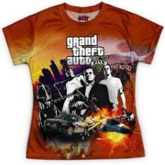 Imagem de Camiseta Baby Look Feminina Gta V Grand Theft Auto Md02