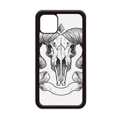 Imagem de Ilustrações de desenho de animais de caveira de cabra para iPhone 12 Pro Max Capa para Apple Mini Mobile Case