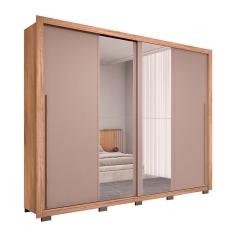 Imagem de Guarda-Roupa Casal com 2 Espelhos Praticus 2 pt 4 gv Buriti e Fendi