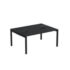 Imagem de Mesa Plataforma Dupla com Pé de Aço para Coworking 150x120 Pdc15/12/2p Preto