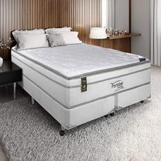 Conjunto Cama Box King Size Durham 193x203x60 Preto/Branco c/ Molas  Ensacadas em Promoção na Americanas